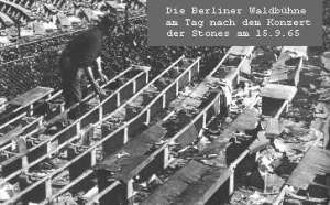Waldbühne after a concert of the Rolling Stones. September 1965 (Berlin-Westend)
